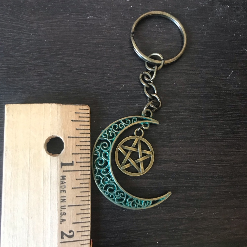 Cutout Crescent Keychain